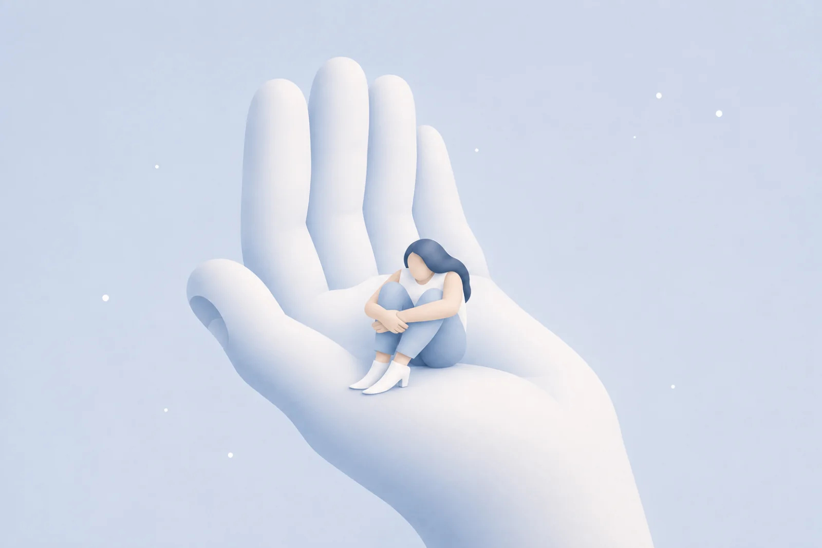 A quiet intimate space evoking warmth and safety